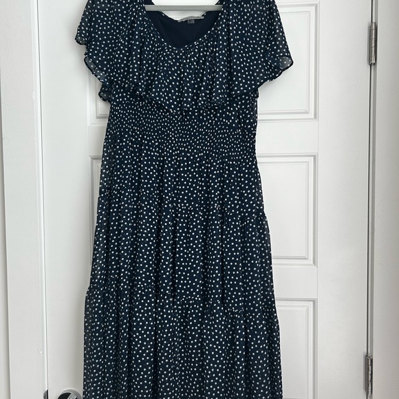 Danny & Nicole Dresses & Skirts - Danny & Nicole Black and White Polka Dot Midi Dress